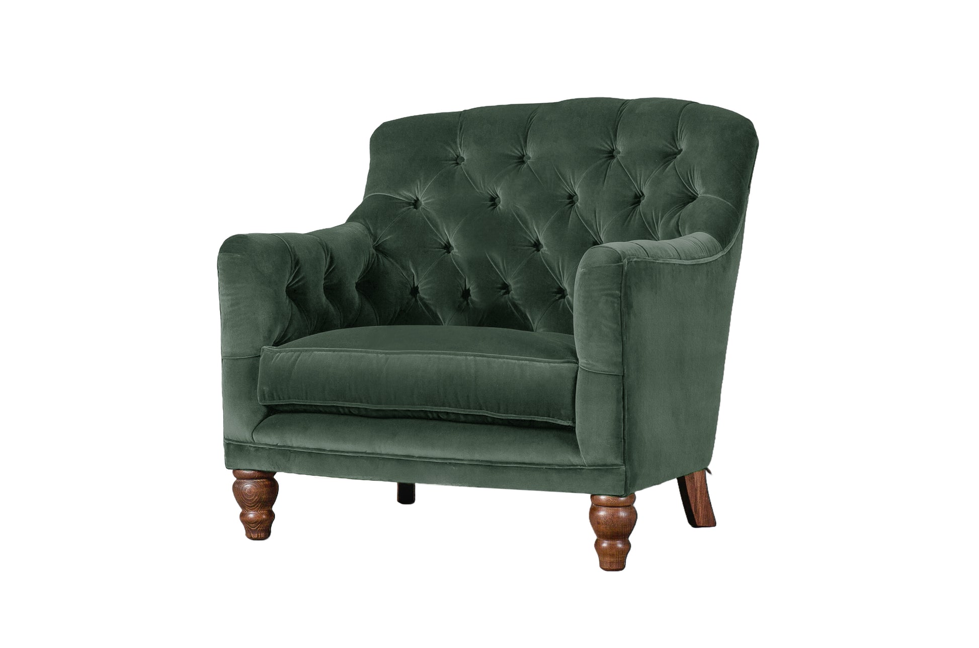Old Boot Sofas Cubby Armchair Aged Velvet Emerald