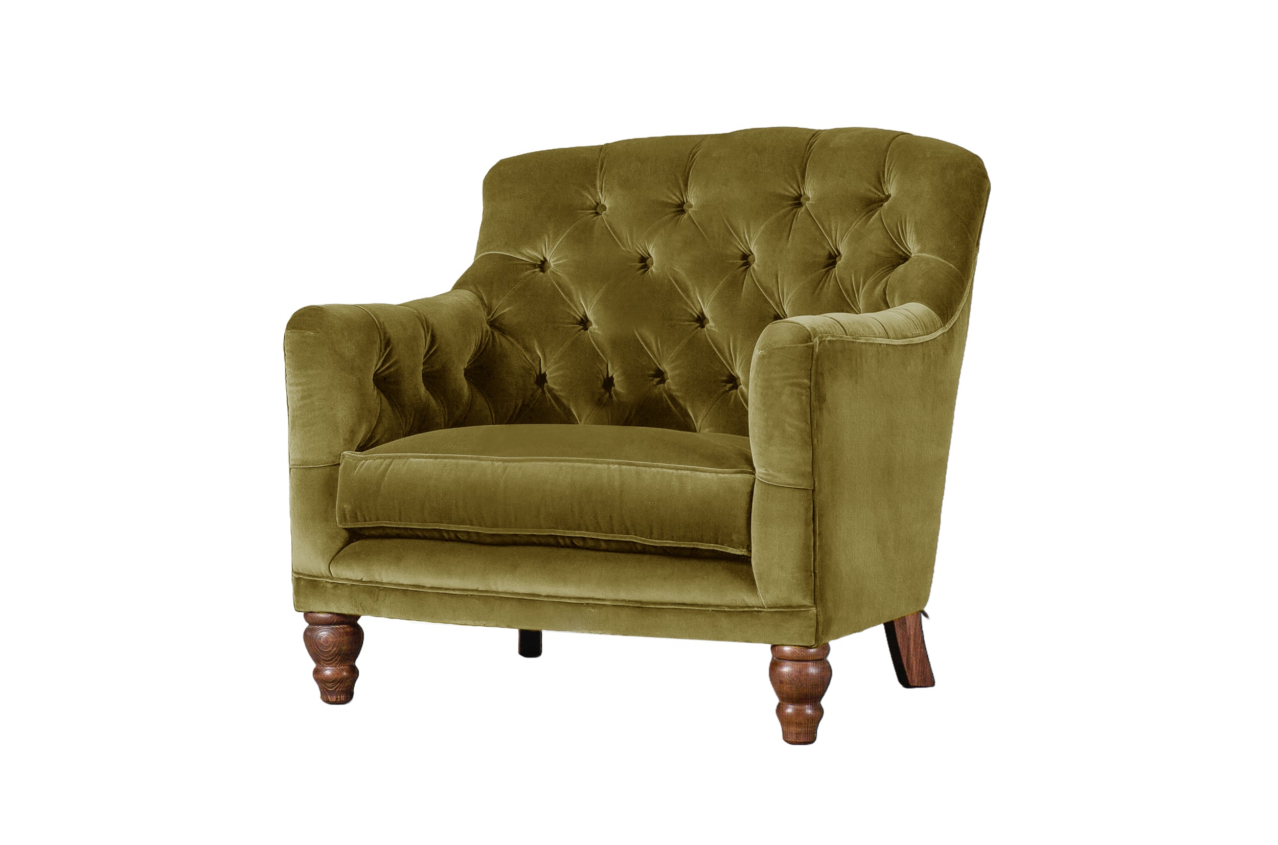 Old Boot Sofas Cubby Armchair Aged Velvet Ochre