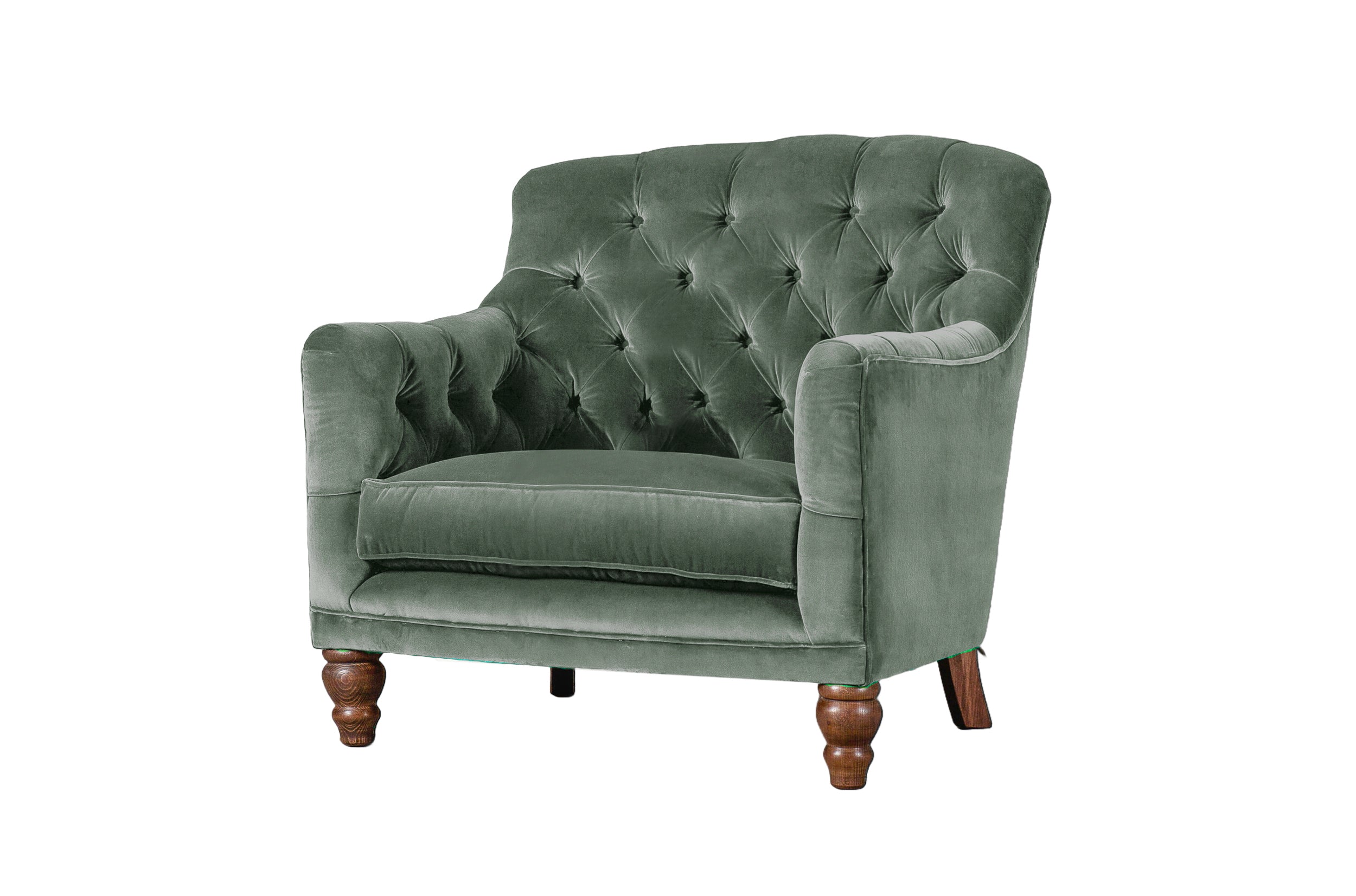 Old Boot Sofas Cubby Armchair Aged Velvet Seaglass