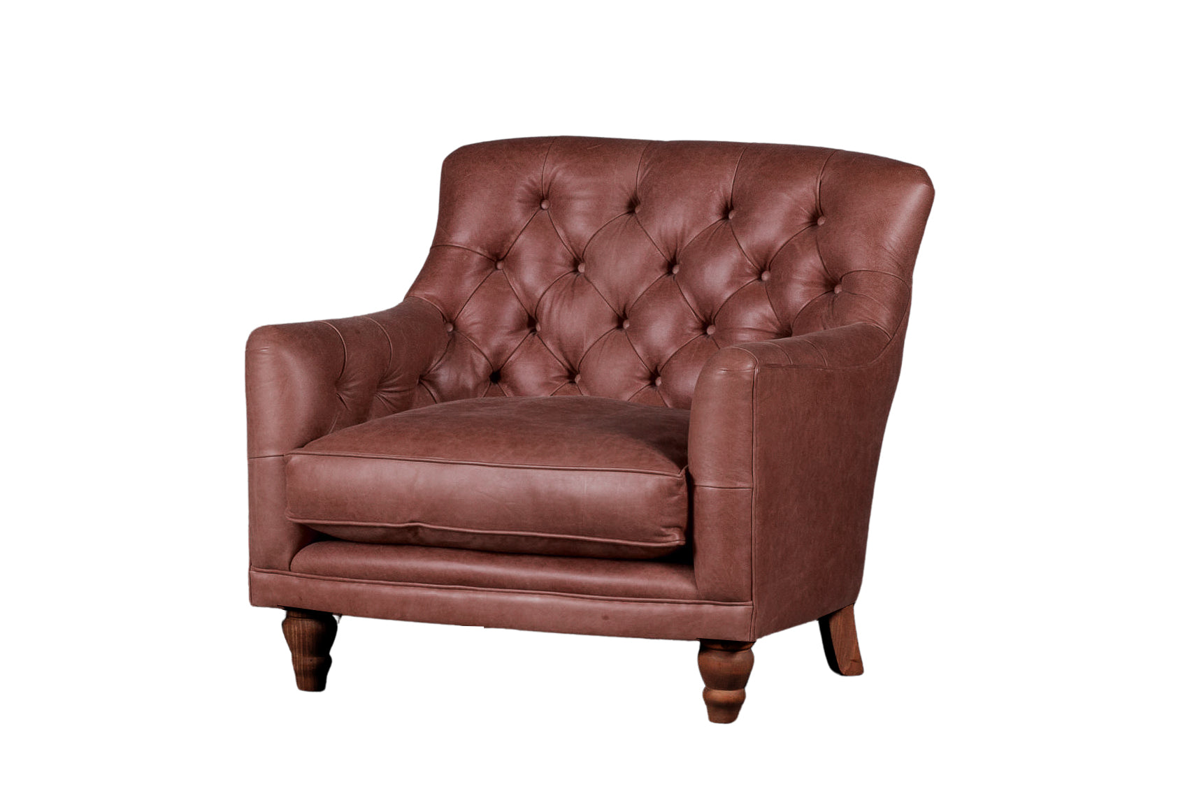 Old Boot Sofas Cubby Armchair Hobnail Leather Conker