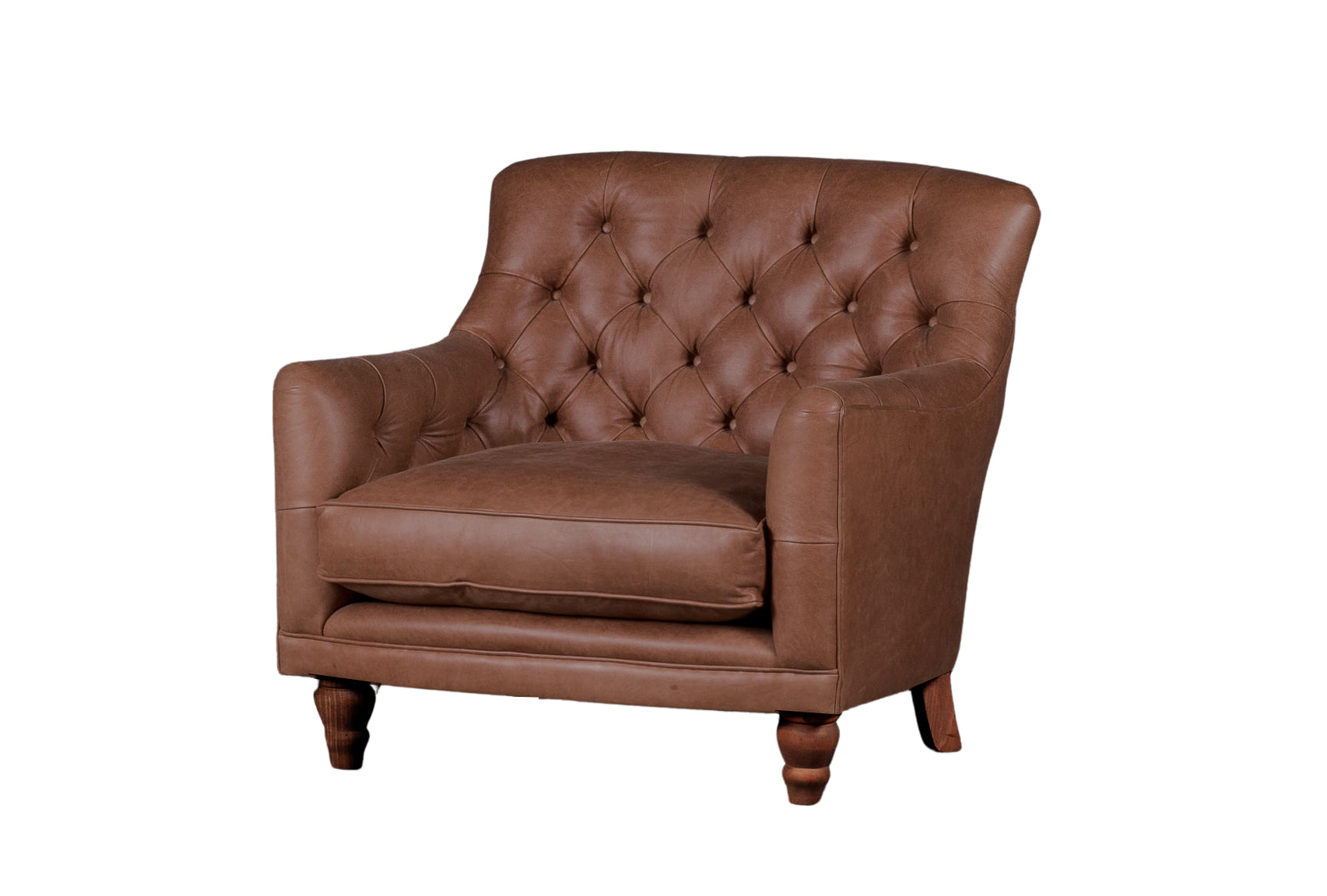 Old Boot Sofas Cubby Armchair Hobnail Leather Mocca