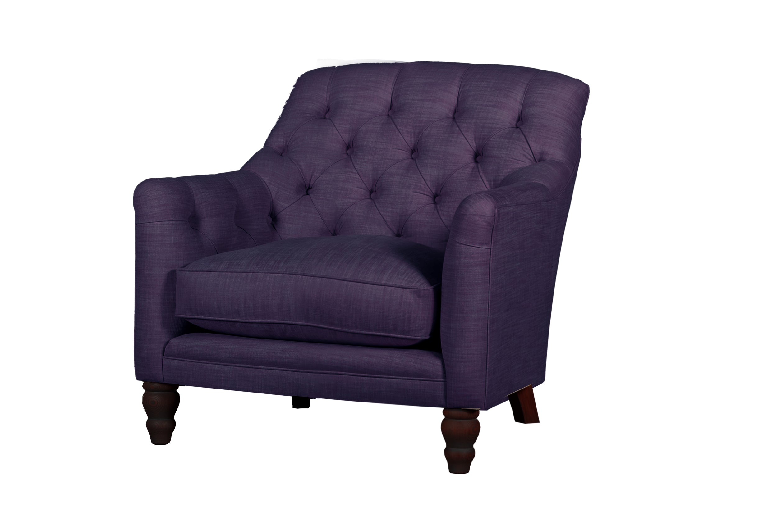 Old Boot Sofas Cubby Armchair Shabby Velvet Grape