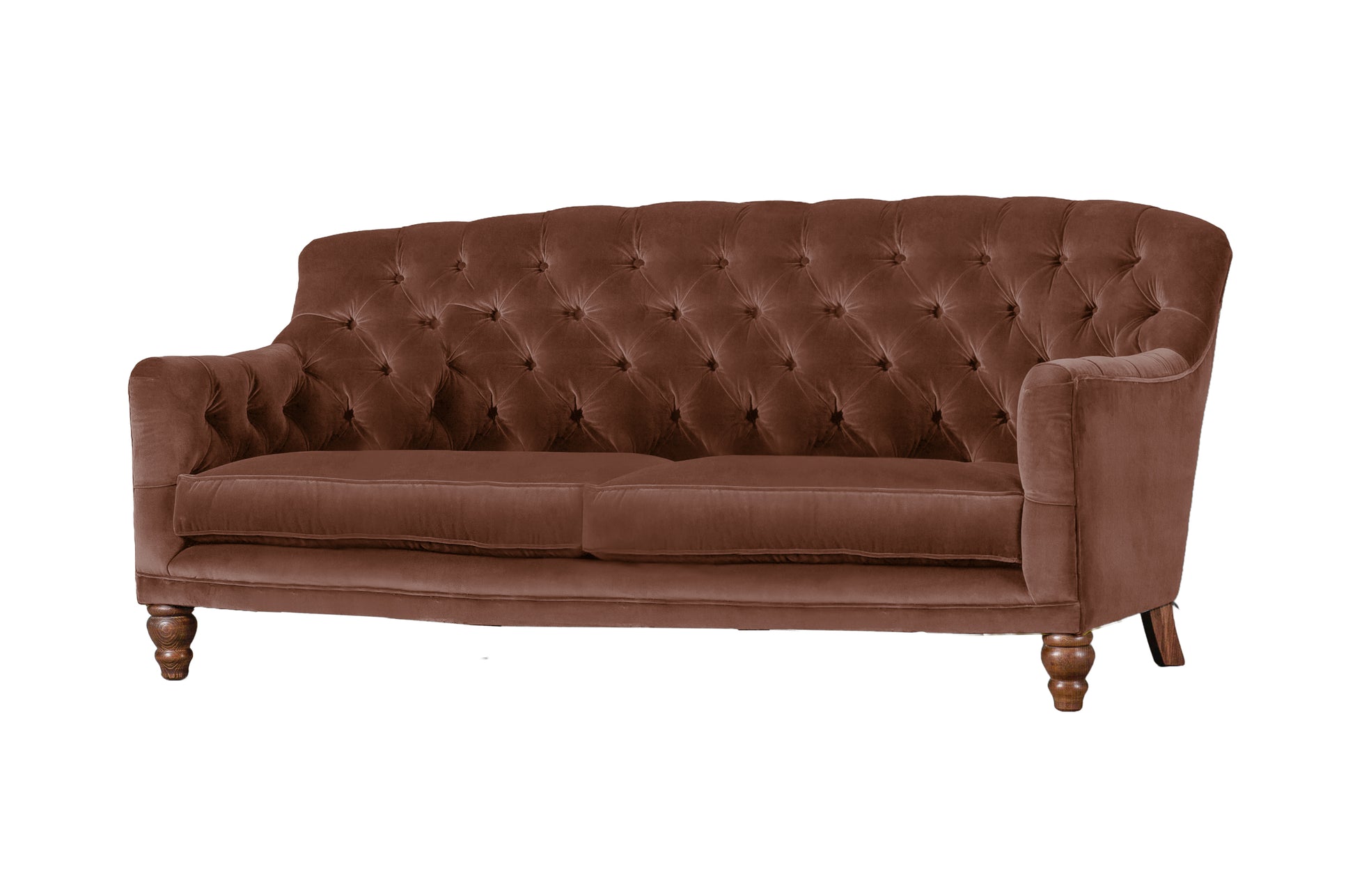 Old Boot Sofas Cubby Sofa Aged Velvet Rust
