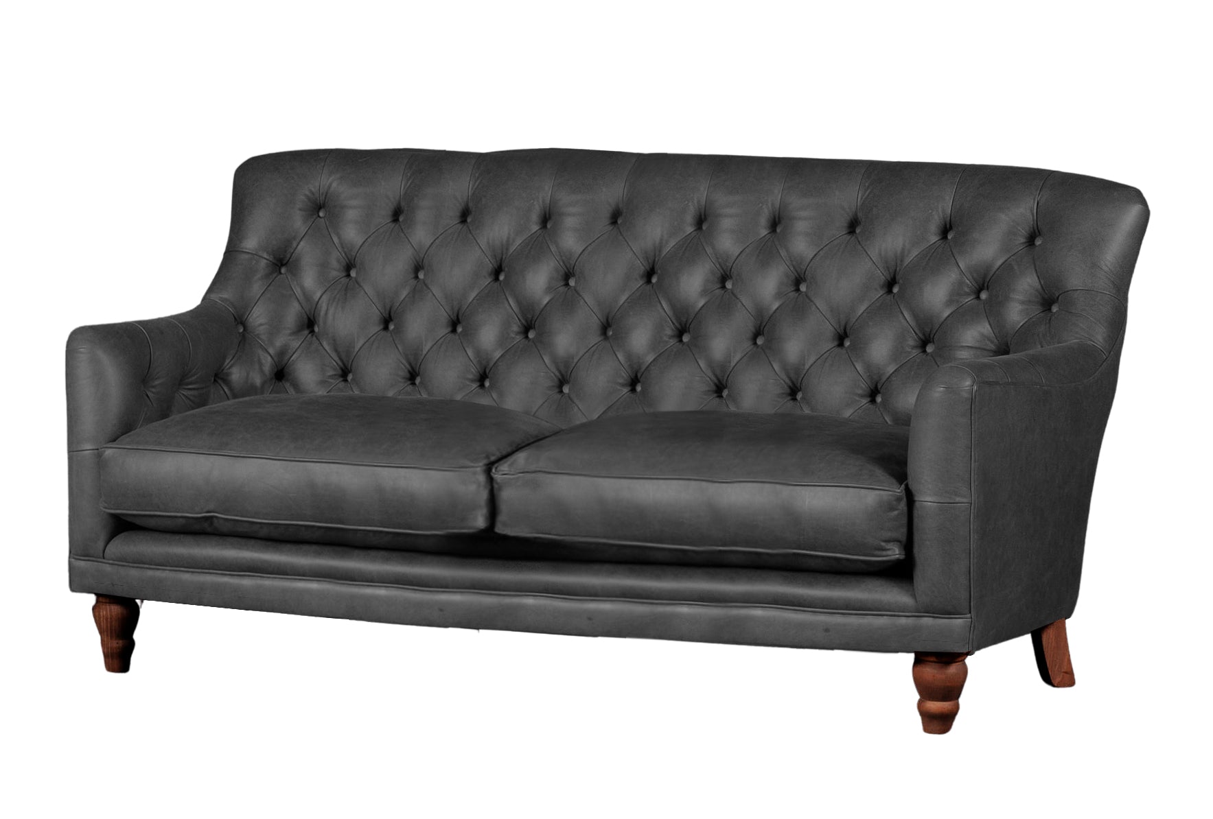 Old Boot Sofas Cubby Sofa Hobnail Leather Graphite