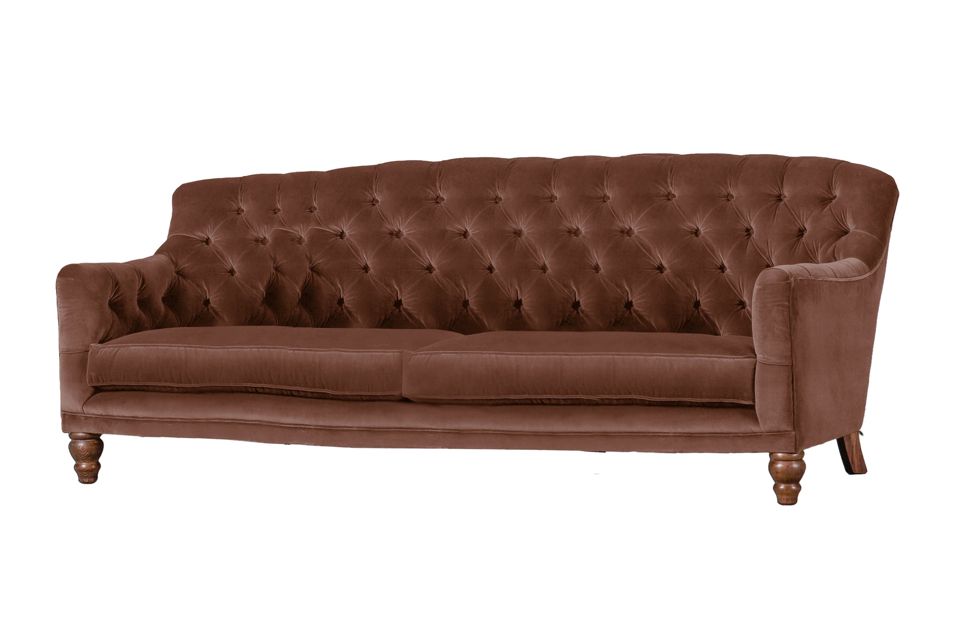 Old Boot Sofas Cubby Sofa Aged Velvet Rust