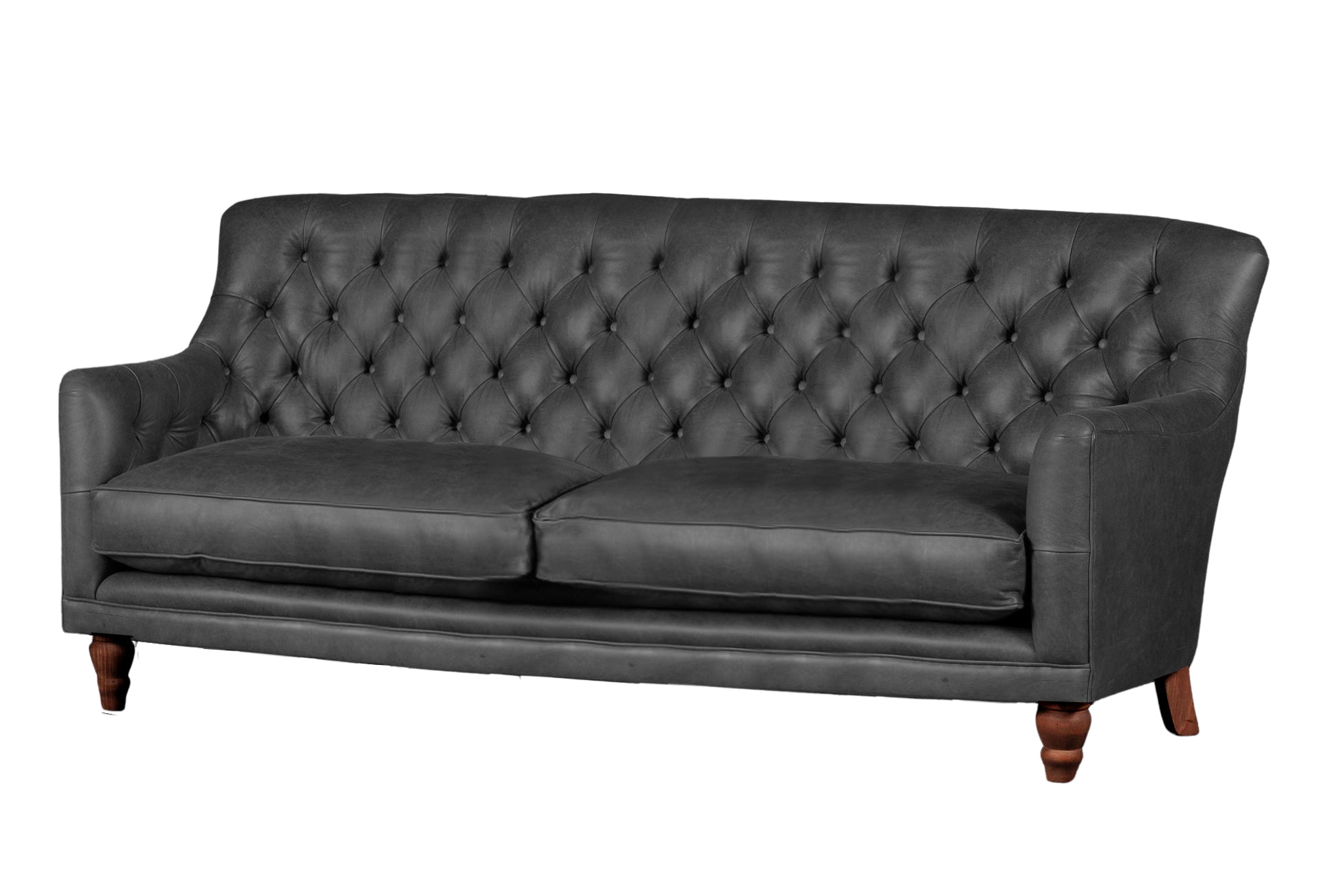 Old Boot Sofas Cubby Sofa Hobnail Leather Graphite