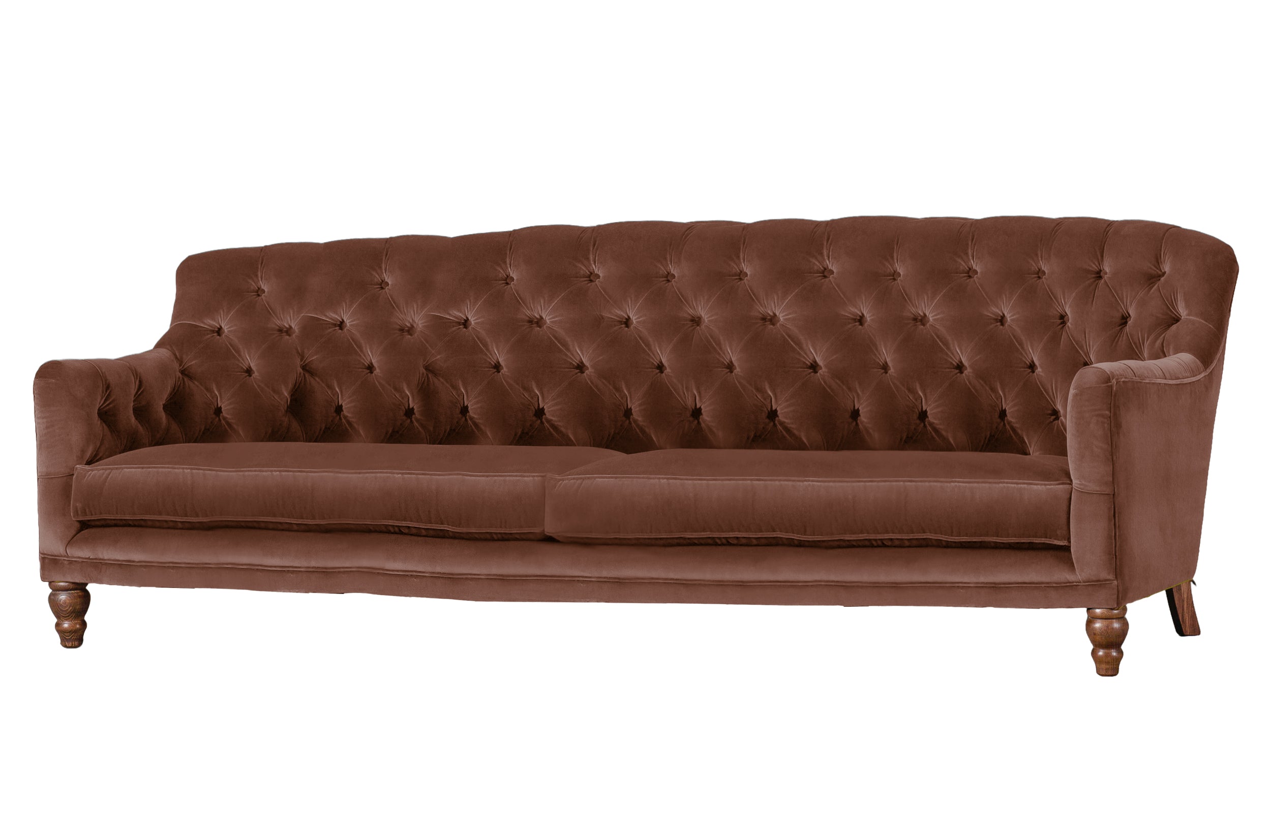 Old Boot Sofas Cubby Sofa Aged Velvet Rust