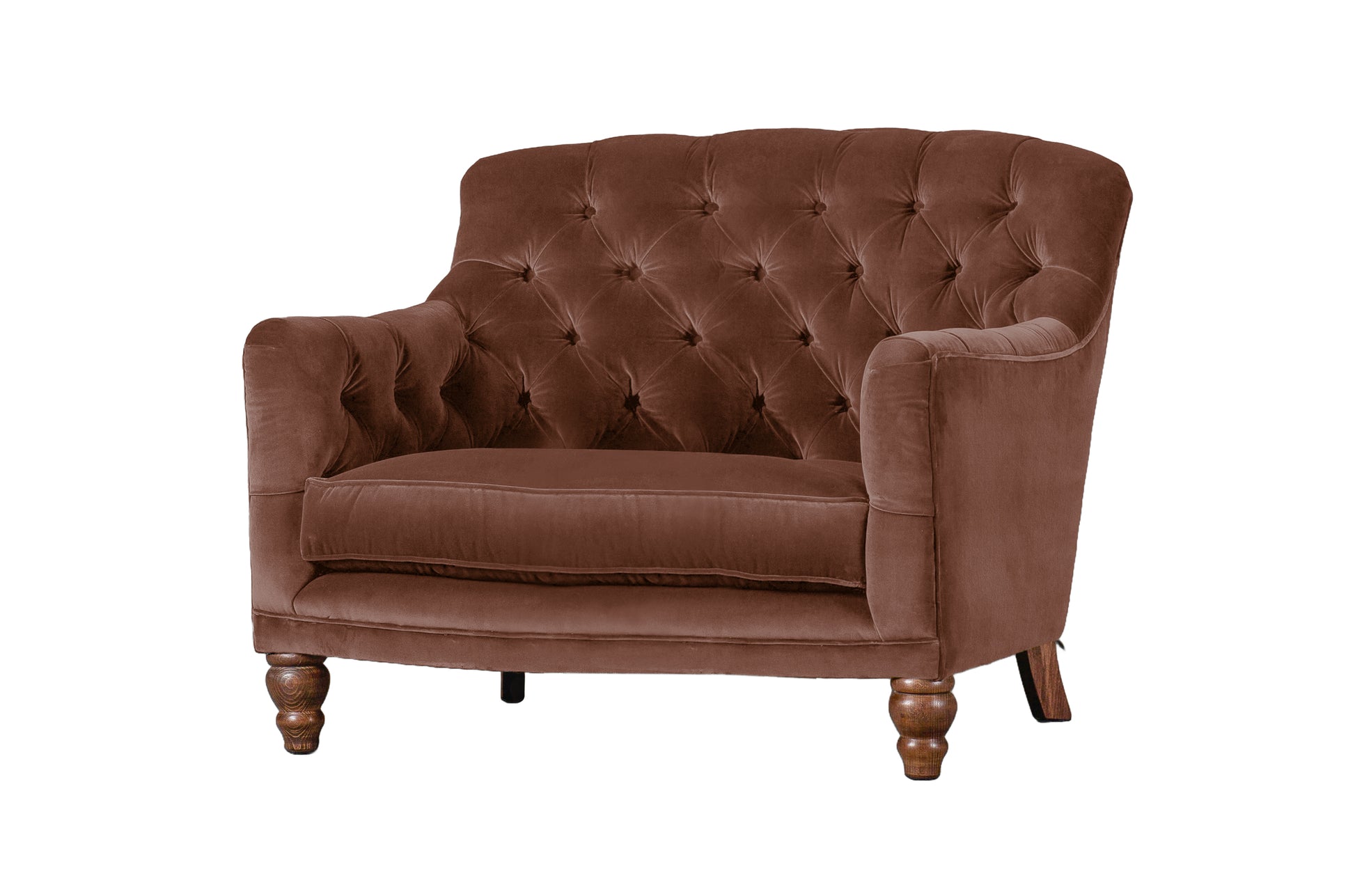 Old Boot Sofas Cubby Love Seat Aged Velvet Rust