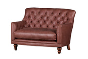 Old Boot Sofas Cubby Love Seat Hobnail Leather Conker