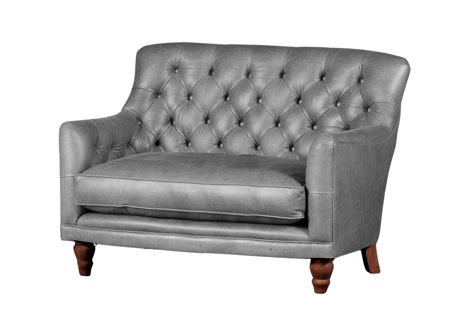 Old Boot Sofas Cubby Love Seat Vintage Leather Grey