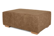 Old Boot Sofas Classic Footstool 90 X 60 X 45Cm Footstool in Vintage Leather Tan