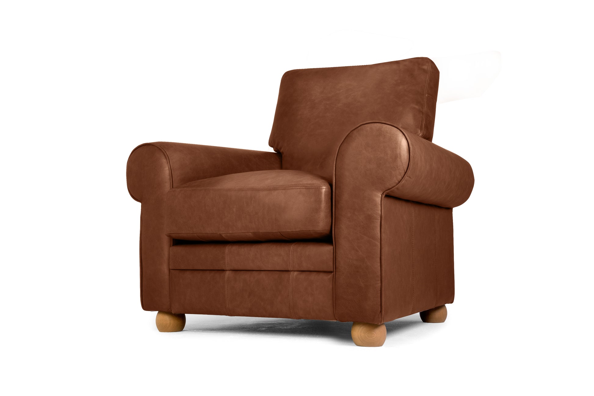 Old Boot Sofas Dixie Armchair Hobnail Leather Mocca