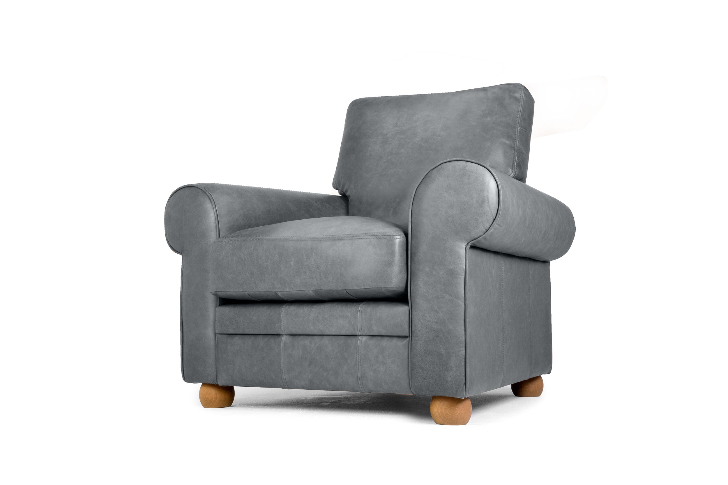 Old Boot Sofas Dixie Armchair Vintage Leather Grey