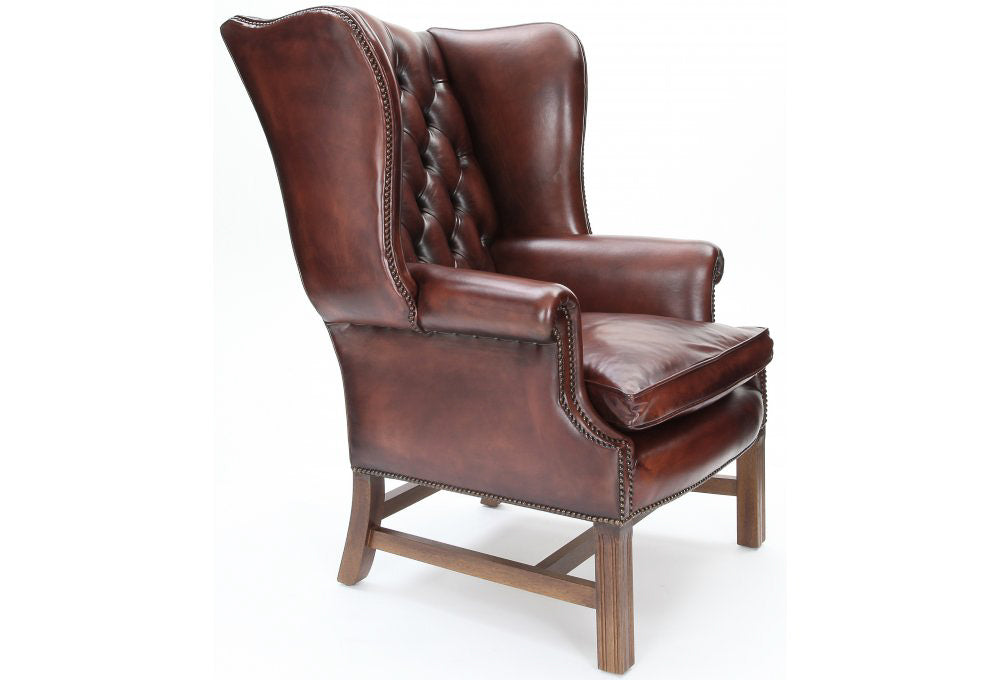 Old Boot Sofas Eton Armchair in Original Leather Chocolate