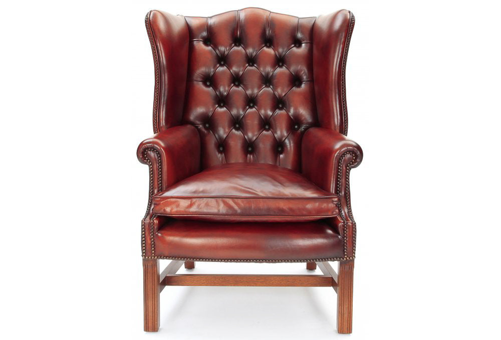 Old Boot Sofas Eton Armchair in Original Leather Chestnut