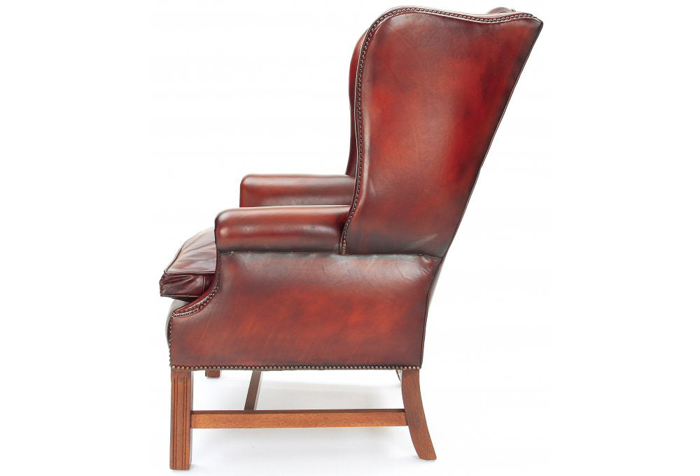 Old Boot Sofas Eton Armchair in Original Leather Chestnut