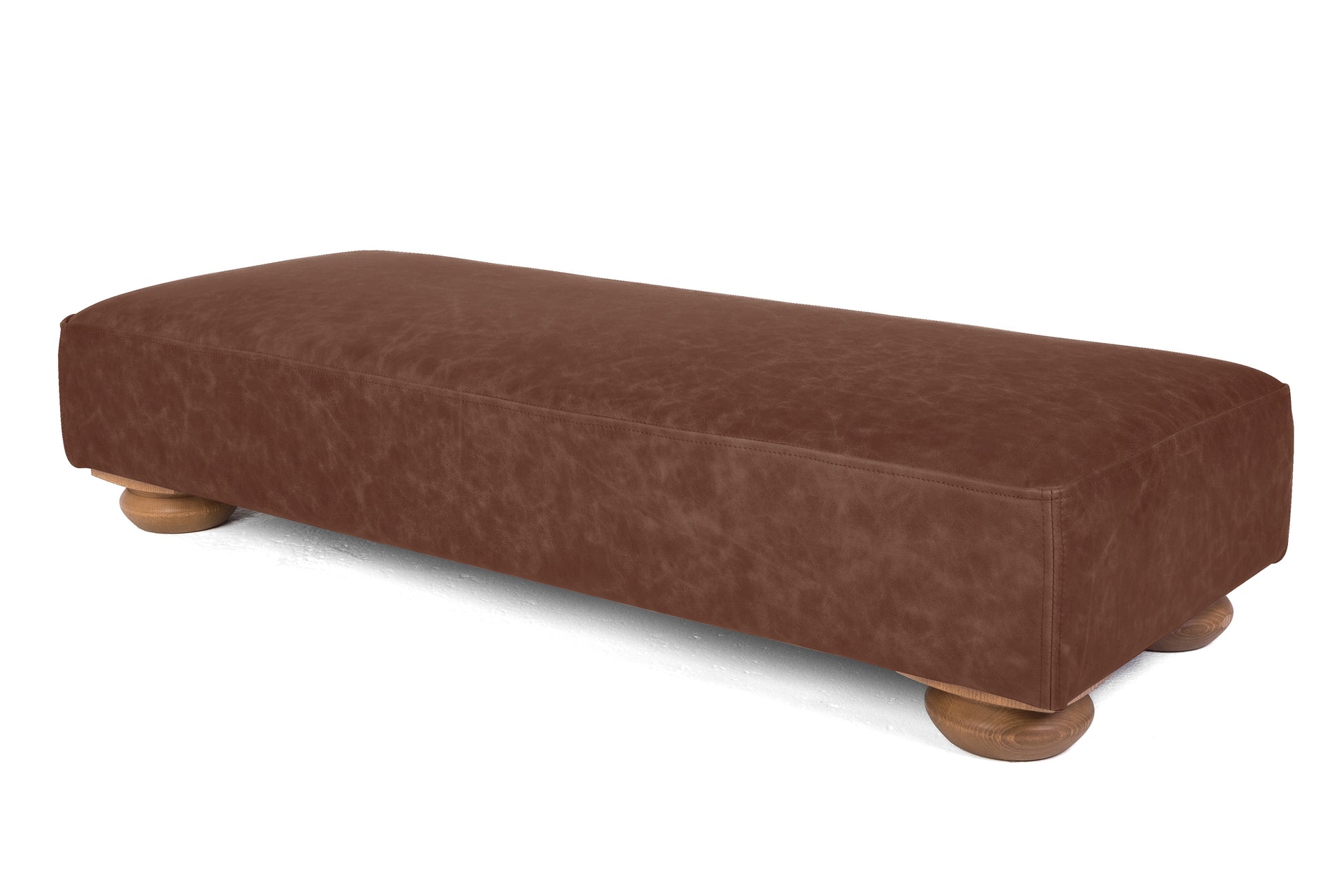 Old Boot Sofas Grandad Footstool Vintage Leather Brown