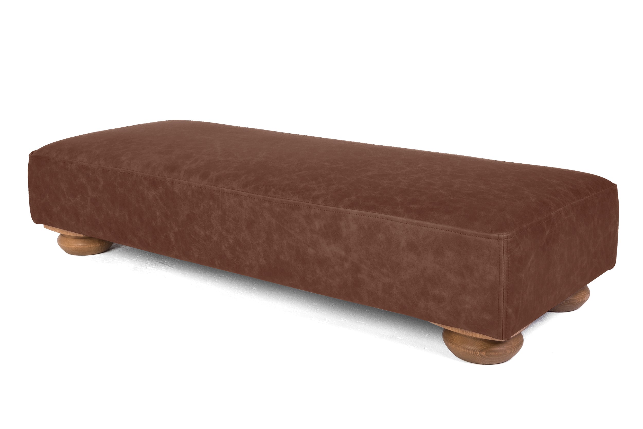 Old Boot Sofas Grandad Footstool Vintage Leather Brown