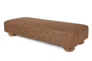 Old Boot Sofas Grandad Grand Footstool in Vintage Leather Tan