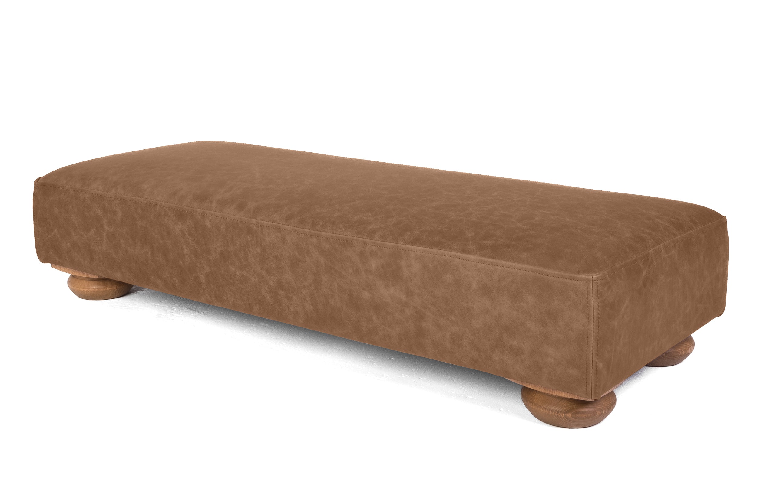 Old Boot Sofas Grandad Footstool Vintage Leather Tan