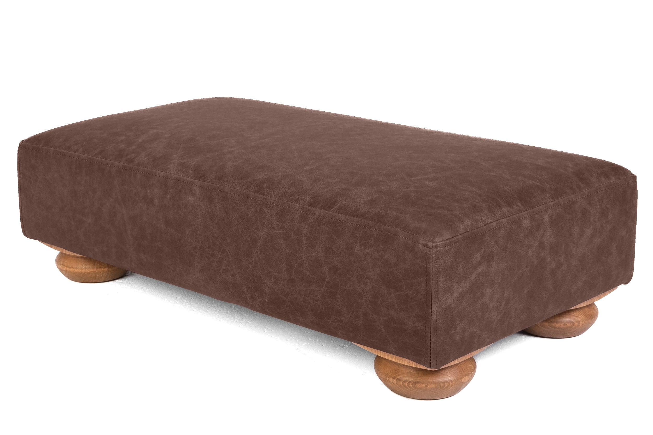 Old Boot Sofas Grandad Footstool Vintage Leather Brown