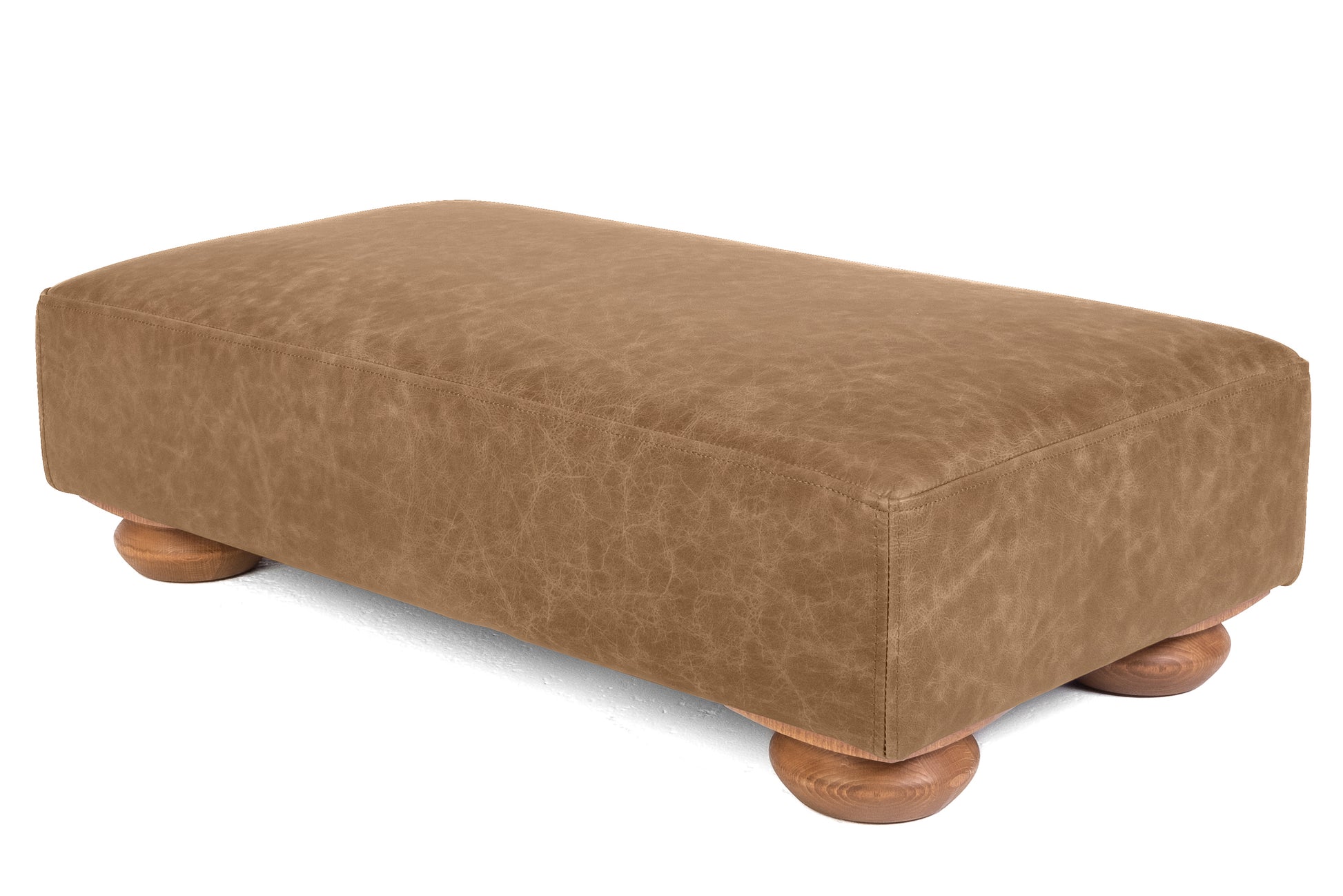 Old Boot Sofas Grandad Footstool Vintage Leather Tan