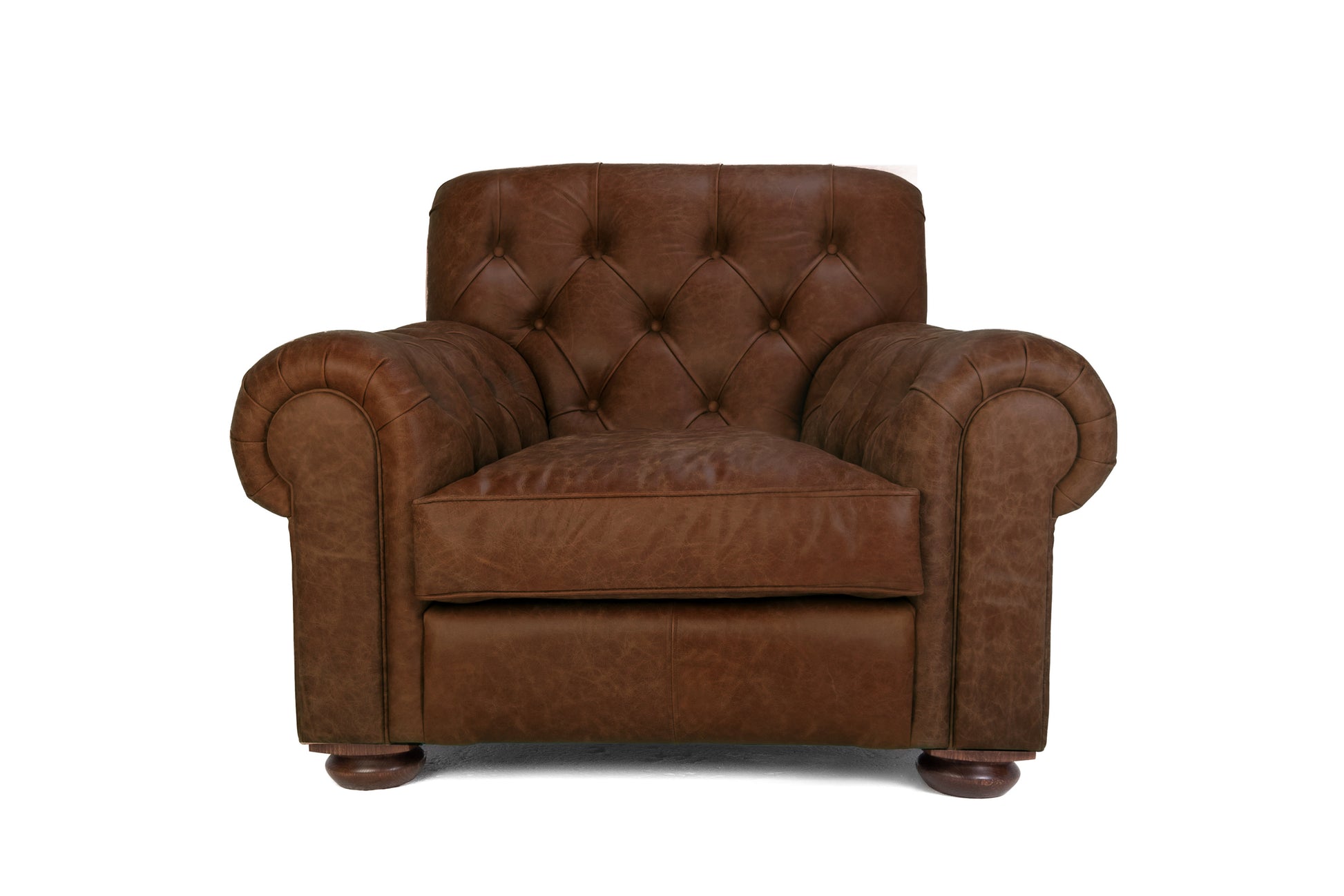 Old Boot Sofas Gaffer Armchair Hobnail Leather Mocca
