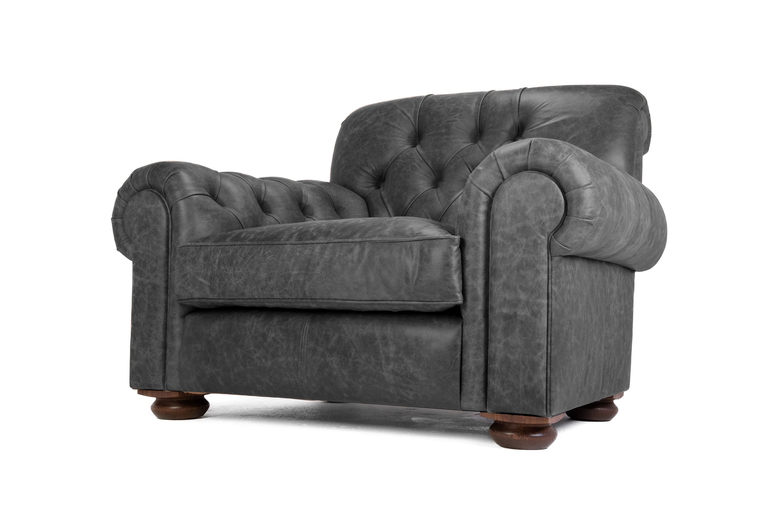 Old Boot Sofas Gaffer Armchair Vintage Leather Slate