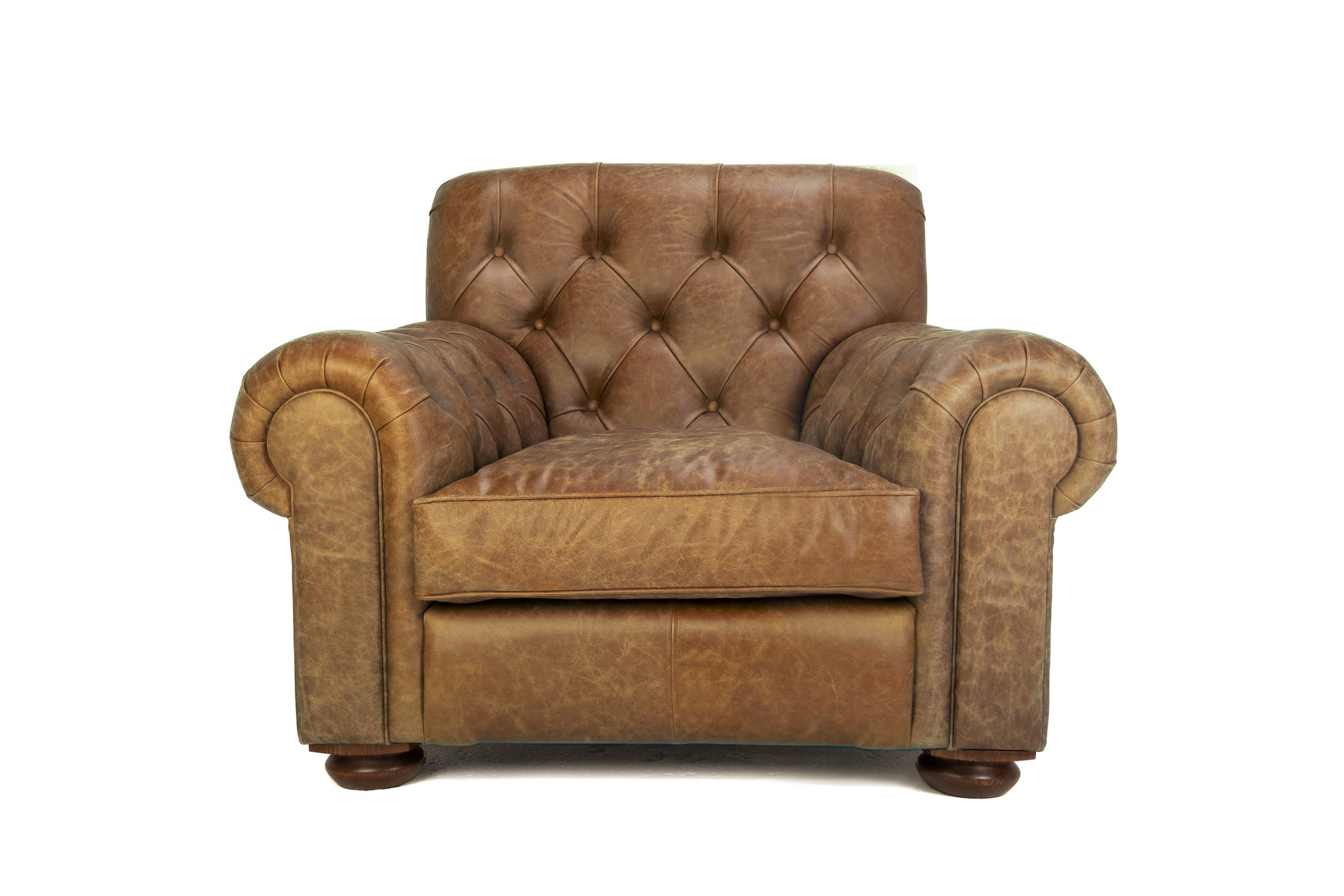 Old Boot Sofas Gaffer Armchair in Vintage Leather Tan