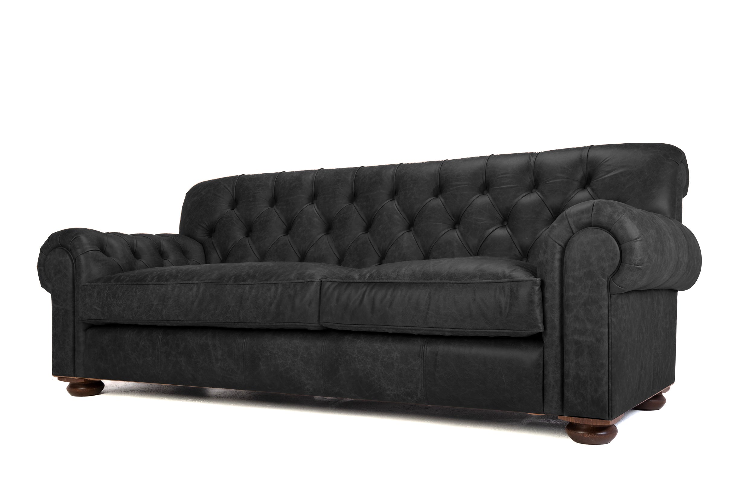 Old Boot Sofas Gaffer Sofa Hobnail Leather Graphite