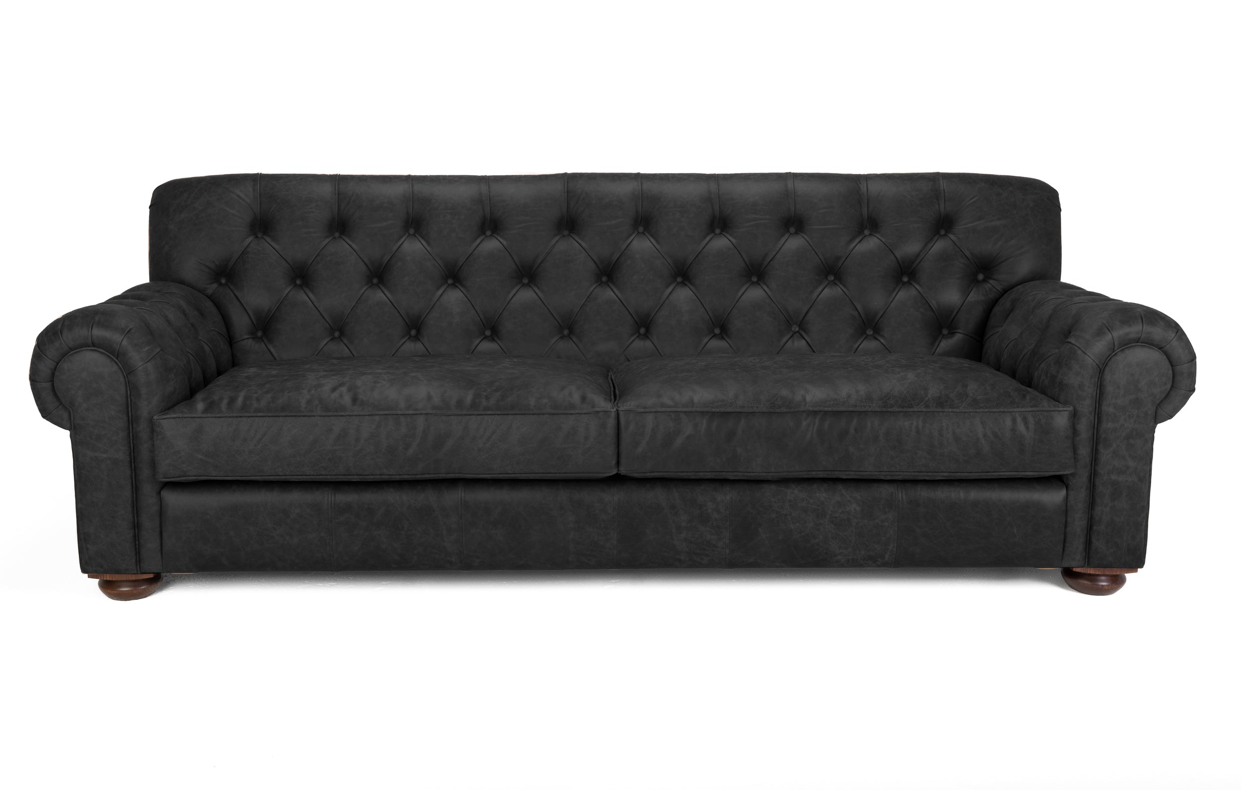 Old Boot Sofas Gaffer Sofa Hobnail Leather Graphite