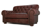 Old Boot Sofas Gaffer Love Seat Hobnail Leather Conker