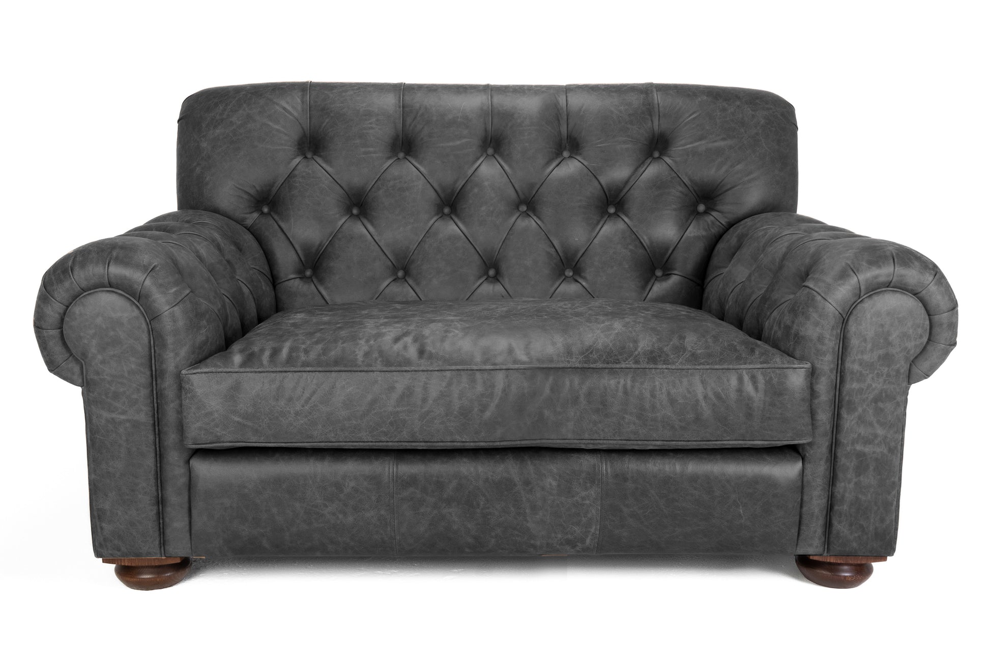 Old Boot Sofas Gaffer Love Seat Vintage Leather Slate