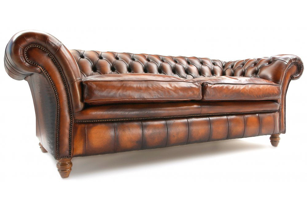 Old Boot Sofas Graduate 3 Seater Sofa in Original Leather Caramel