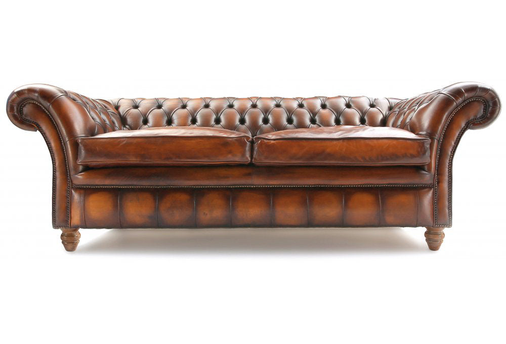 Old Boot Sofas Graduate 3 Seater Sofa in Original Leather Caramel