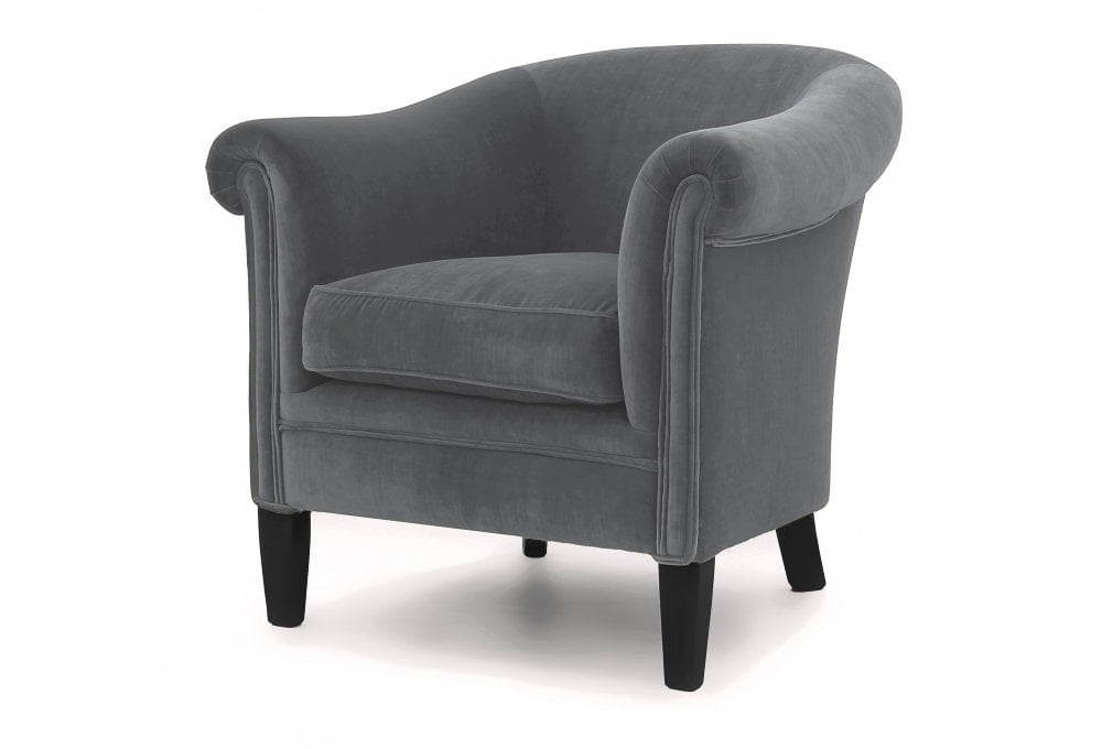 Old Boot Sofas Hoots Armchair Aged Velvet Ash