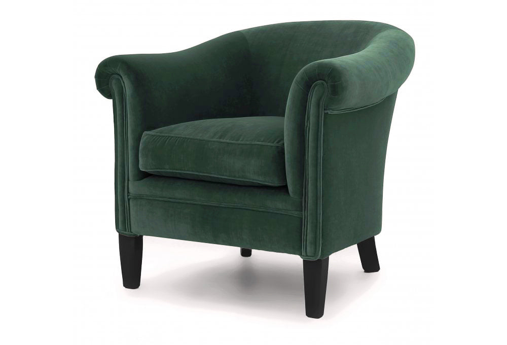 Old Boot Sofas Hoots Armchair Aged Velvet Emerald