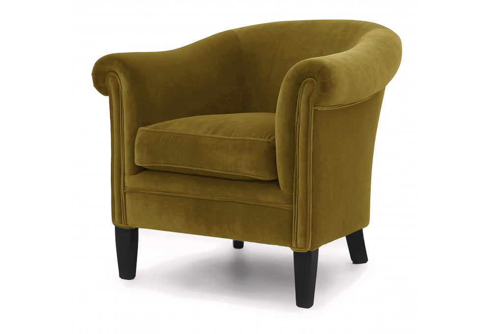 Old Boot Sofas Hoots Armchair Aged Velvet Ochre