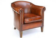 Old Boot Sofas Hoots Armchair in Original Leather Caramel