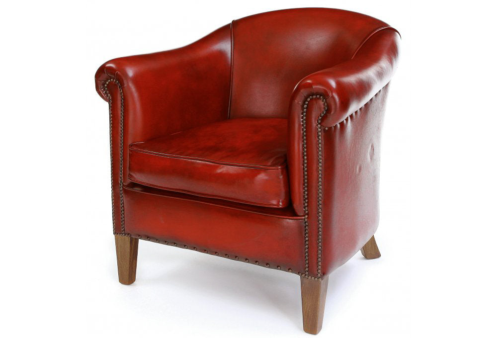 Old Boot Sofas Hoots Armchair Original Leather Red