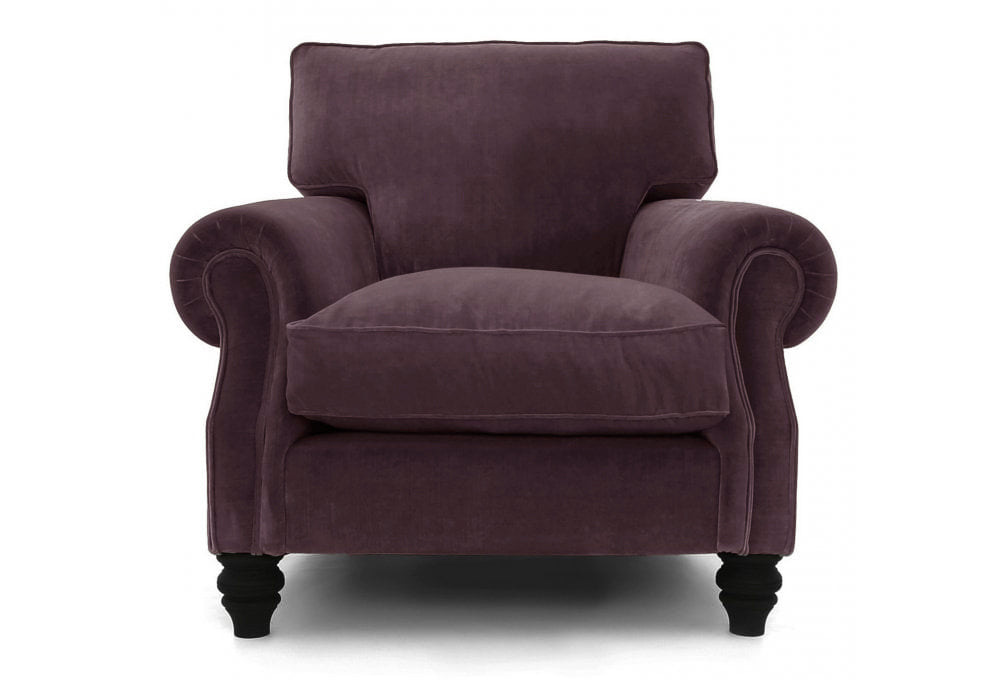 Old Boot Sofas Hepburn Armchair Aged Velvet Iris