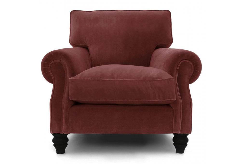 Old Boot Sofas Hepburn Armchair Aged Velvet Pinot