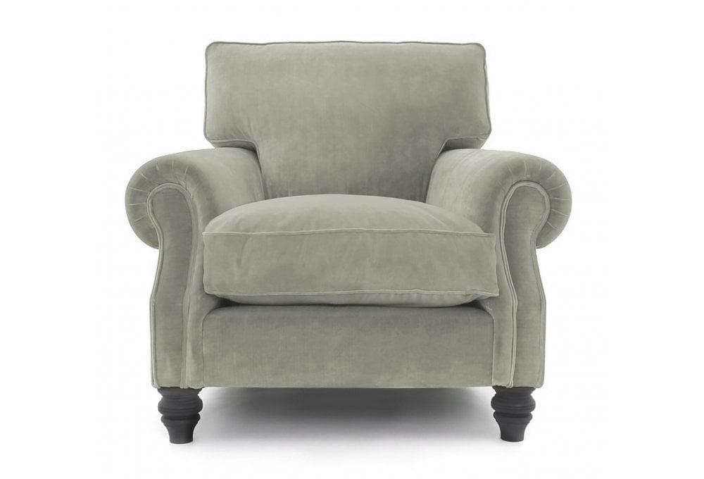 Old Boot Sofas Hepburn Armchair in Harmony Velvet Putty