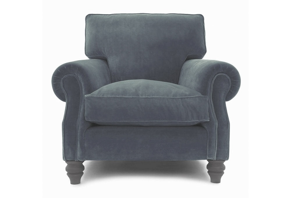 Old Boot Sofas Hepburn Armchair Lazy Linen Battleship