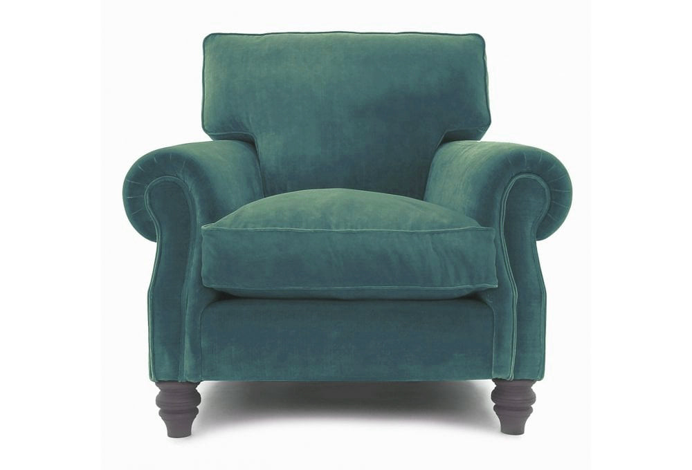 Old Boot Sofas Hepburn Armchair Lazy Linen Kingfisher