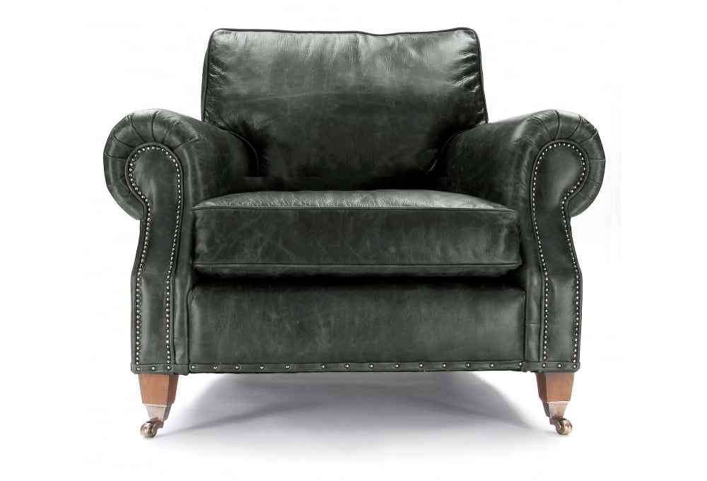 Old Boot Sofas Hepburn Armchair in Vintage Leather Black