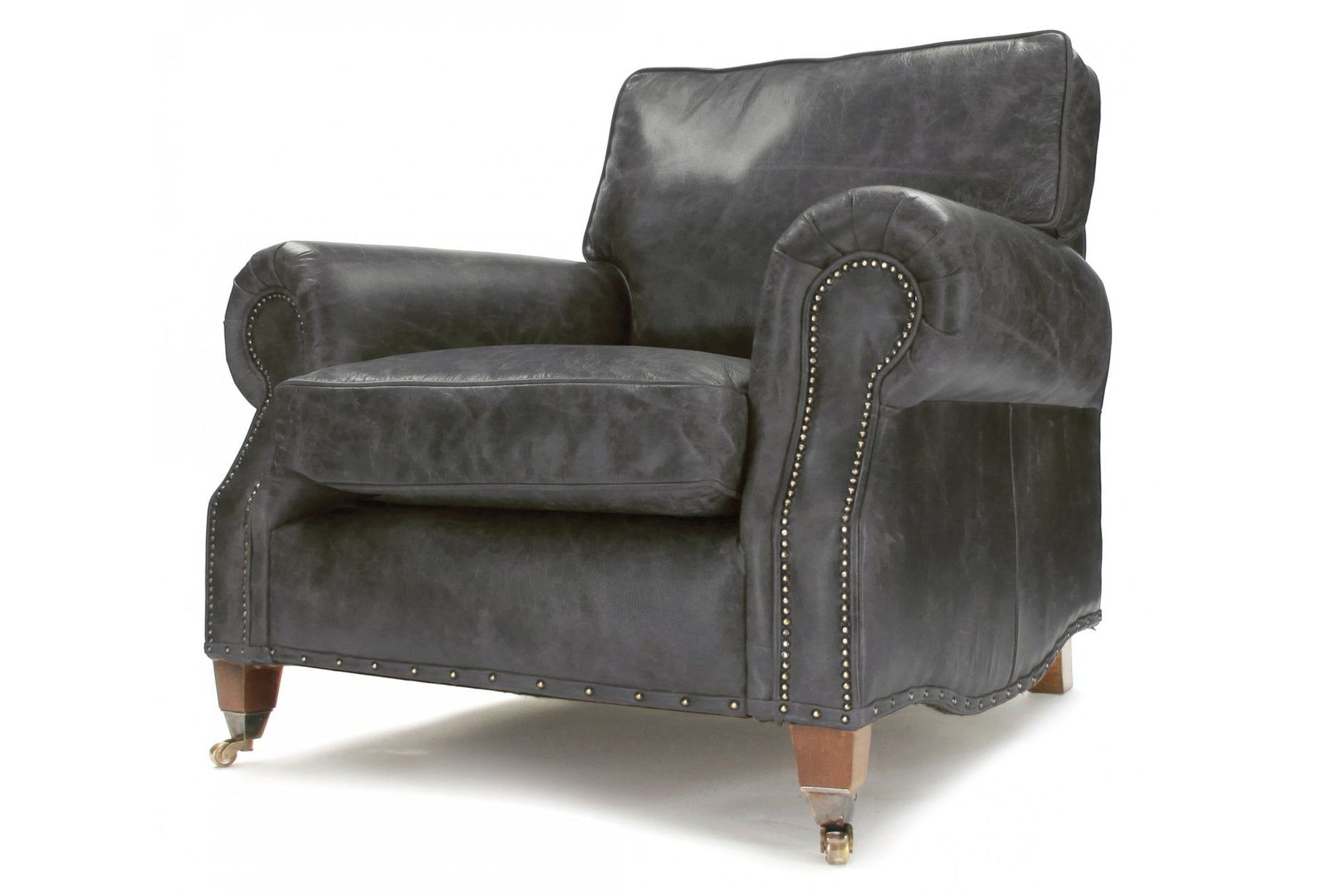 Old Boot Sofas Hepburn Armchair in Vintage Leather Slate