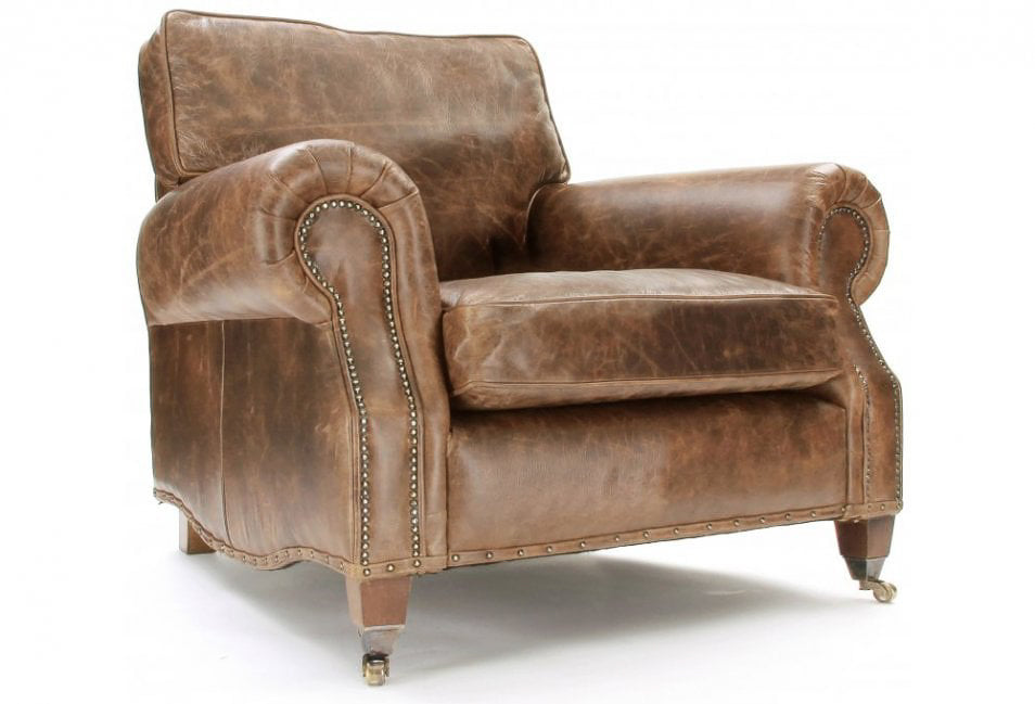 Old Boot Sofas Hepburn Armchair in Vintage Leather Tan