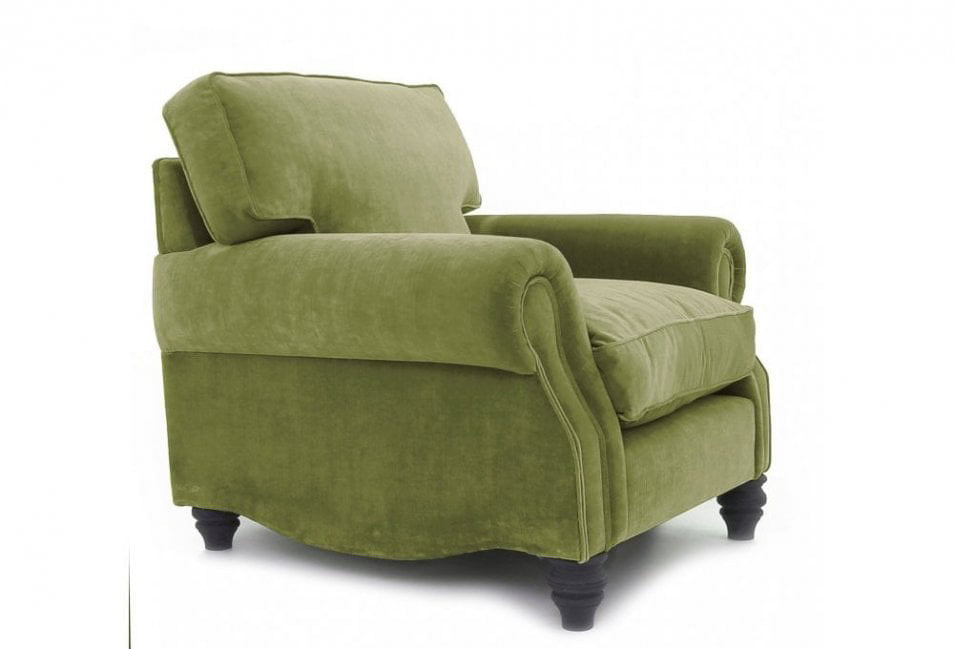 Old Boot Sofas Hepburn Armchair in Vintage Velvet Bracken