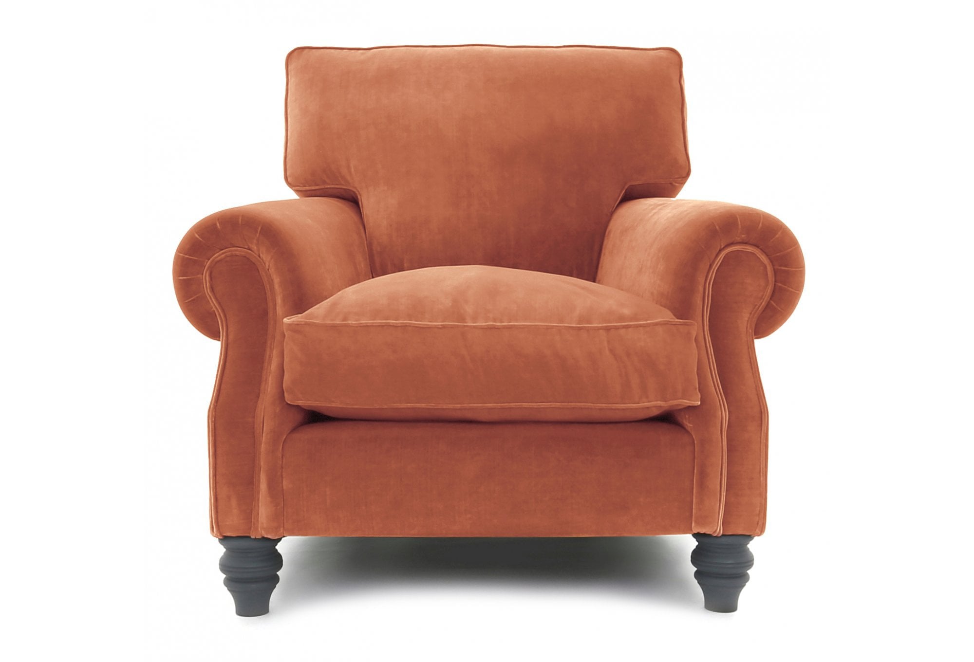 Old Boot Sofas Hepburn Armchair Vintage Velvet Rose Clay